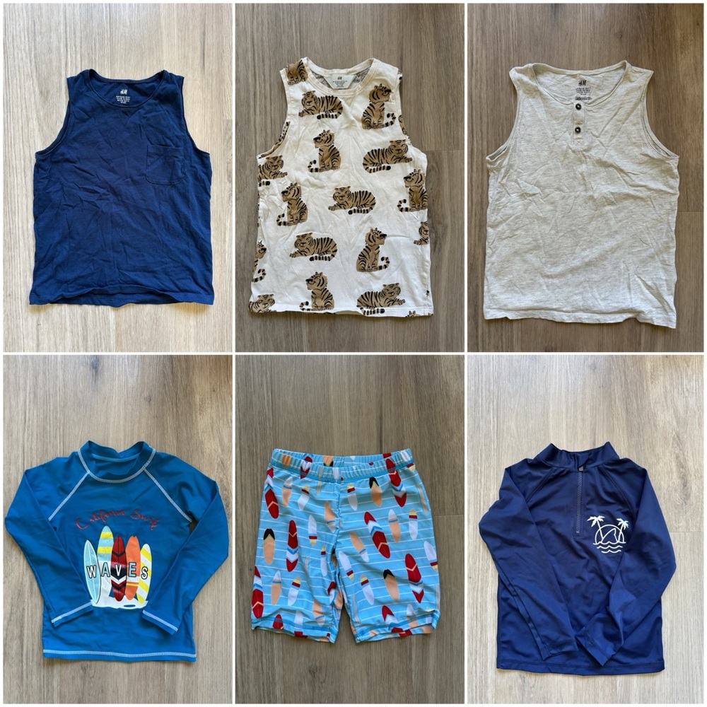 Selling Lot of 6 Items - Summer Staples for Boys (fits 5 - 8 year old boys)